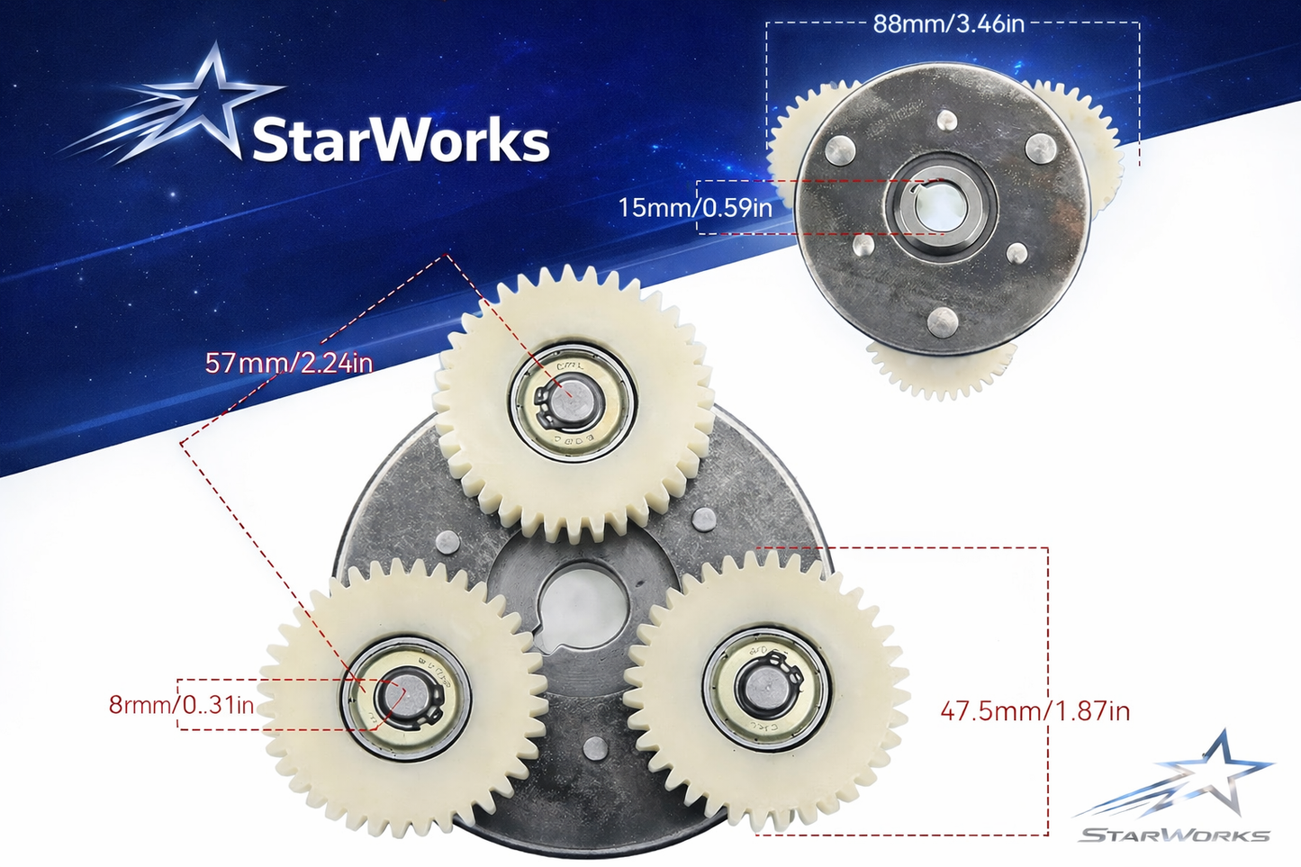 Ridstar Motor Gear Repair Kit